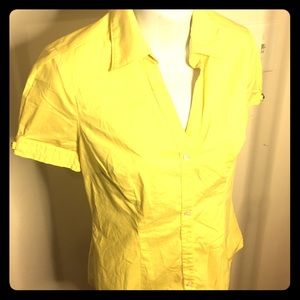 Express Short Sleeve Button Down Blouse